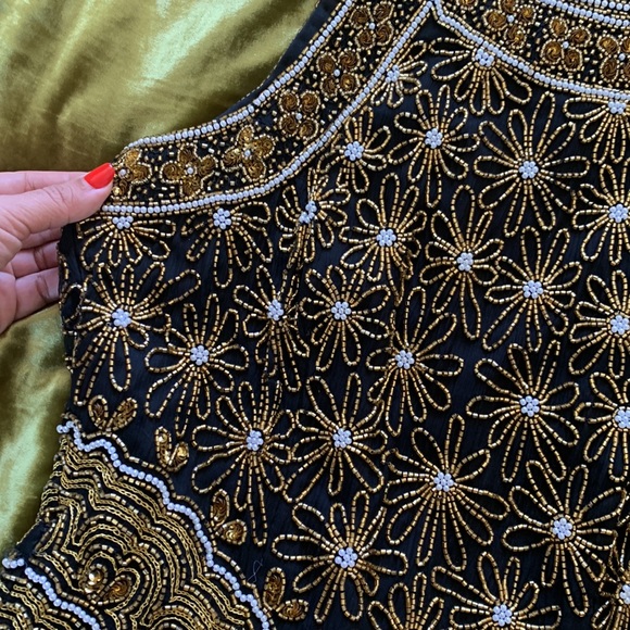 Vintage Beaded high neck top Med - Picture 10 of 10
